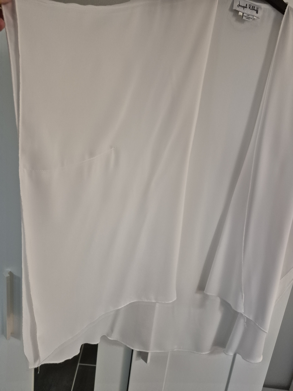 Joseph Ribkoff White Open-Front Draped Tunic - Picture 2 of 4